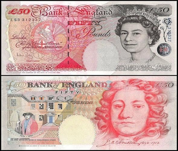 GBP £50 Sterling High-Fidelity Polymer - Prop Money For Sale